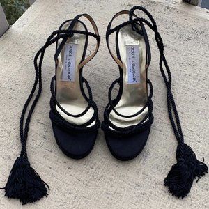 Dolce & Gabbana Vintage Black Heel Sandals